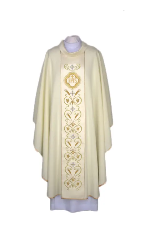 Ornat Eucharystyczny w kolorze ecru - IHS - 1-227-11