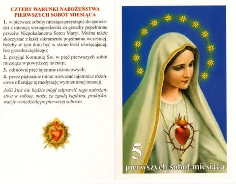 5 pierwszych sobót miesiąca. Modlitwa
