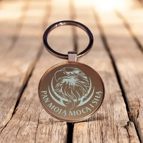 Brelok metalowy Pan moją mocą i siłą