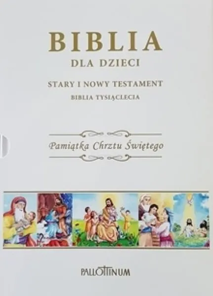 Biblia Tysiąclecia dla dzieci Pamiątka Chrztu świętego - etui