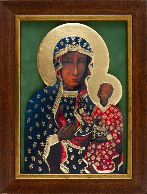 Matka Boska Częstochowska – obraz w ceramice żywicznej