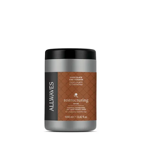 Allwaves maska czekoladowa z keratyną do włosów 1000ml