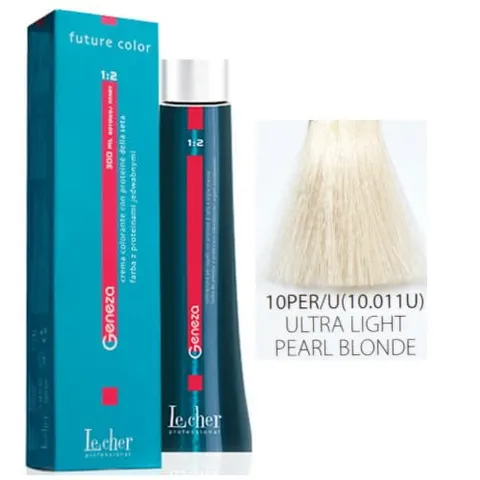 Lecher Geneza farba do włosów 10PER/U (10.011U) - ultra jasny perłowy blond 100ml