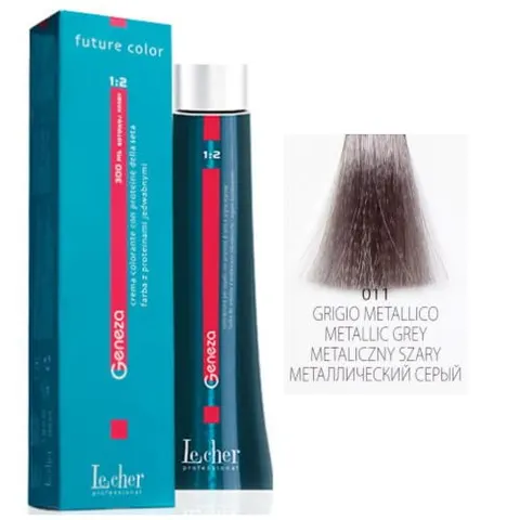 Lecher Geneza farba do włosów 011 - metaliczny szary 100ml