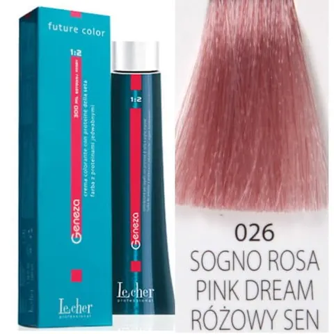 Lecher Geneza farba do włosów 026 - różowy sen 100ml