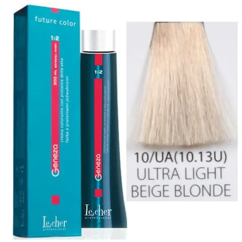 Lecher Geneza farba do włosów 10/UA (10.13U) - ultra jasny beżowy 100ml