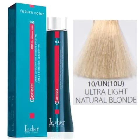 Lecher Geneza farba do włosów 10/UN (10U) - Ultra jasny blond naturalny 100ml