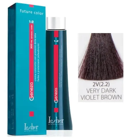 Lecher Geneza farba do włosów 2V (2.2) - brunatno-fioletowy 100ml