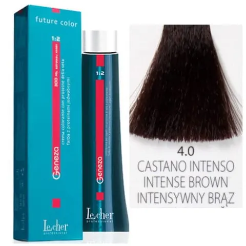 Lecher Geneza farba do włosów 4.0 - intensywny brąz 100ml