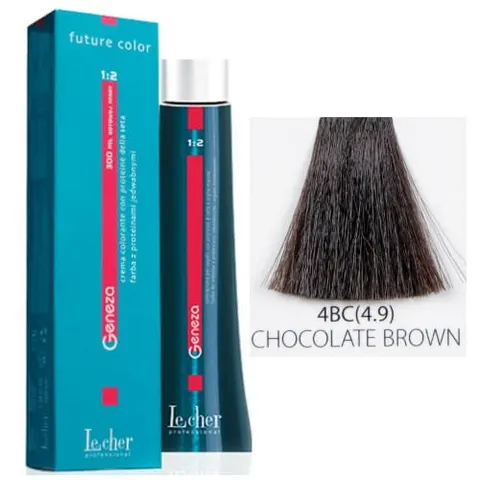Lecher Geneza farba do włosów 4BC (4.9) - czekoladowy brąz 100ml