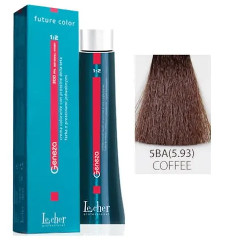 Lecher Geneza farba do włosów 5BA (5.93) - kawa 100ml