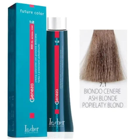 Lecher Geneza farba do włosów 7.1 - popielaty blond 100ml