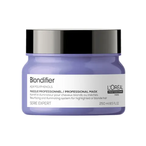 Loreal professionnel blondifier odżywiająca i rozświetlająca maska do włosów blond, 250ml