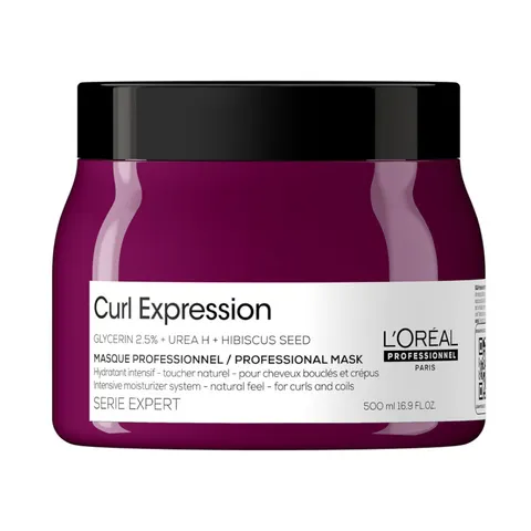 Loreal professionnel curl expression, nawilżająca maska do włosów kręconych i falowanych, 500ml