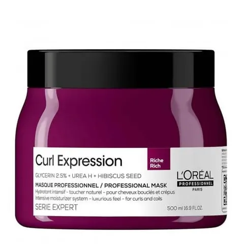 Loreal professionnel curl expression rich, intensywnie nawilżająca bogata maska do włosów kręconych i falowanych, 500ml