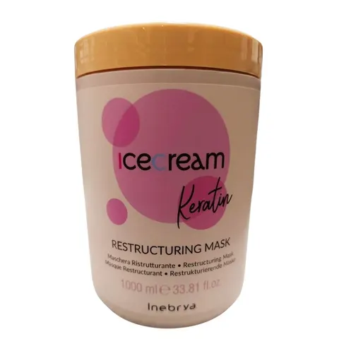 Inebrya Ice Cream Keratin regenerująca maska do włosów z keratyną 1000ml