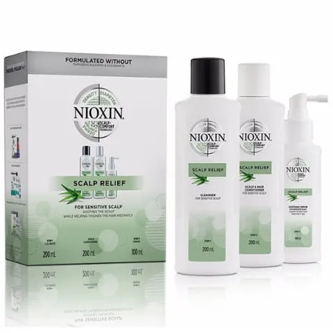 Nioxin Scalp Relief Kit zestaw kuracja nadająca objętość dla wrażliwej skóry głowy