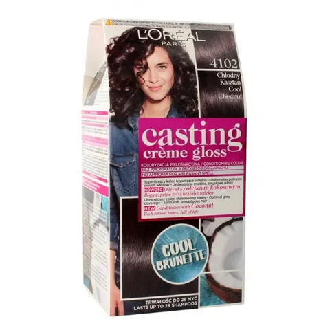 L'OREAL CASTING CREME GLOSS Farba do włosów 4102 CHŁODNY KASZTAN