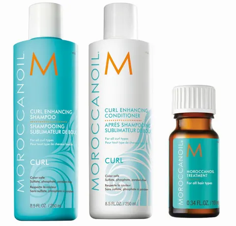 Moroccanoil Curl Zestaw do Włosów Kręconych szampon 250ml + odżywka 250ml + mini olejek 10ml
