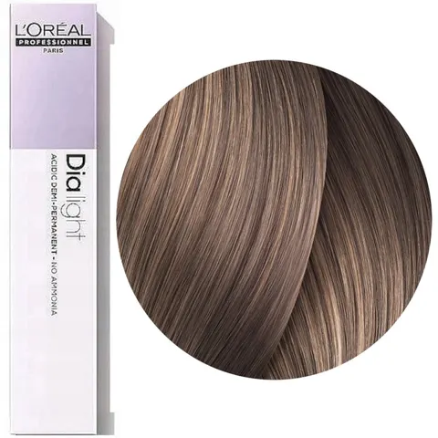Loreal Dia Light 8.21 Jasny blond opalizująco - popielaty Profesjonalna koloryzacja ton w ton 50 ml