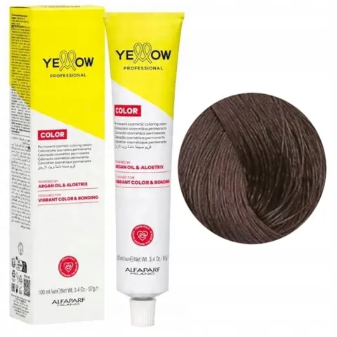 Yellow Profesjonalna farba 7.35 do włosów z olejkiem arganowym 100ml