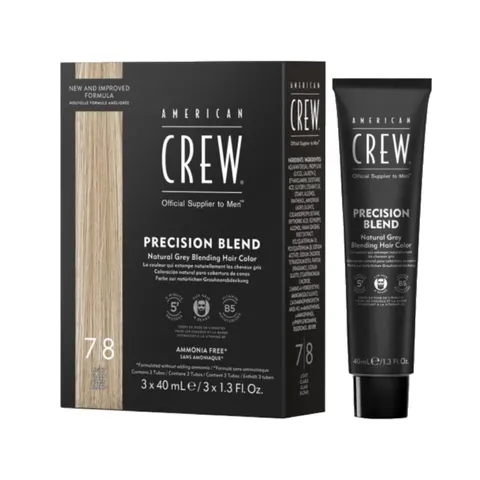 American crew precision blend, odsiwiacz dla mężczyzn, 7-8 light - jasny, 3x40ml