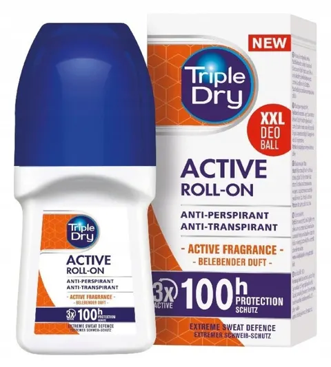 Triple Dry Antyperspirant w kulce Active Roll-On 50 ml Uniseks 100h ochrony