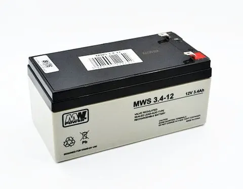 MWS 3,4-12 akumulator żelowy AGM 12V / 3,4Ah