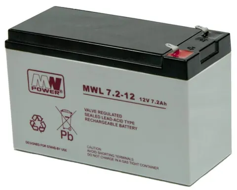 MW 7,2-12L akumulator żelowy AGM 12V / 7,2Ah