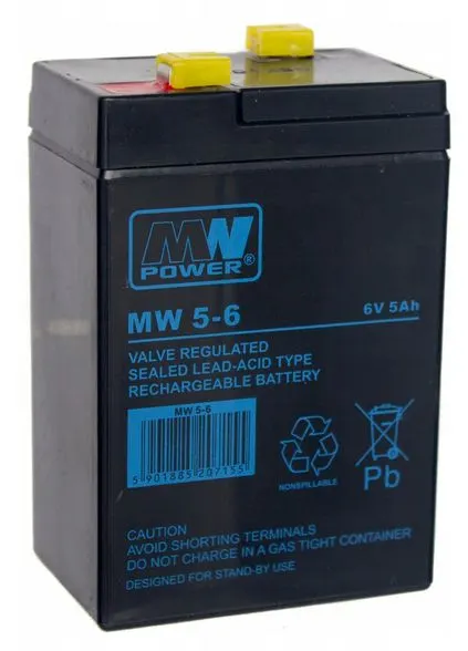 MW 5-6 akumulator żelowy AGM 6V / 5Ah