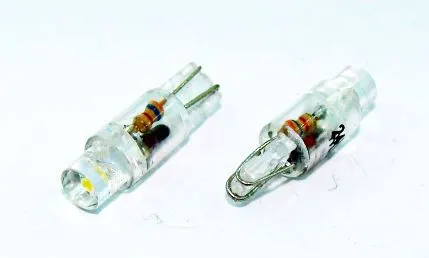 Kontrolka LED samochodowa biała 5mm, zas. 24V