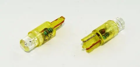 Kontrolka LED samochodowa żółta 5mm, zas. 24V