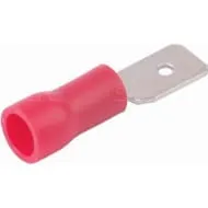 Konektor izolowany męski czerwony 4,8x2,5mm