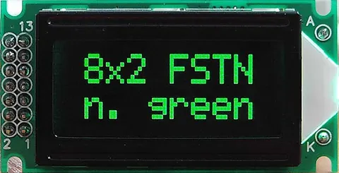 AC-0802E MIG G/KK E6 wyświetlacz alfanumeryczny 2x8 znaków