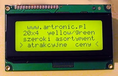 AC-2004B YHY-Y/G-E6 wyświetlacz alfanumeryczny 4x20 znaków