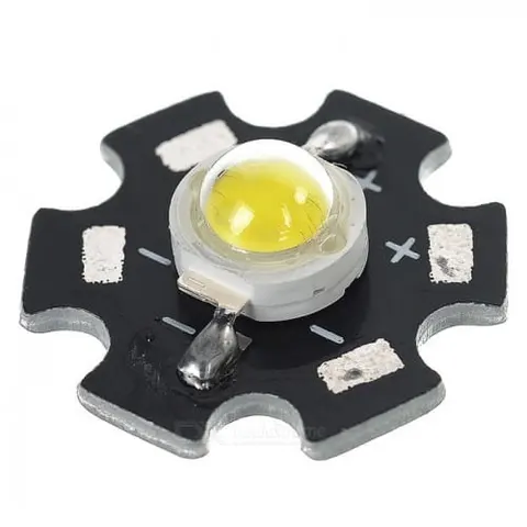 Dioda LED 3W, niebieska, jasność 13cd + płytka PCB