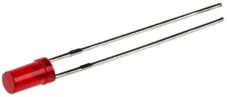 L-424IDT dioda LED 3mm czerwona dyfuzyjna cylindryczna, jasność 5mcd