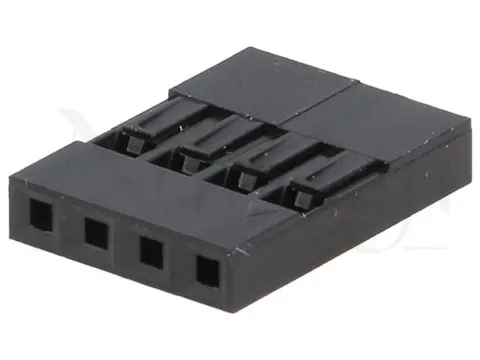 ML04S gniazdo jednorzędowe na przewód 4 pin; raster 2,54mm