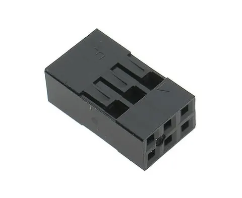 ML06D gniazdo dwurzędowe na przewód 2x3 pin; raster 2,54mm