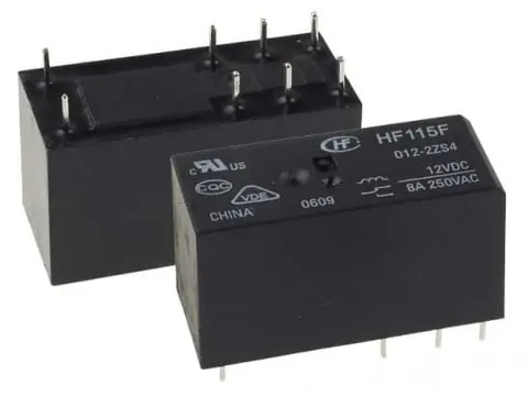 HF-115F-024-2ZS4 przekaźnik elektromagnetyczny DPDT, zas. 12Vdc