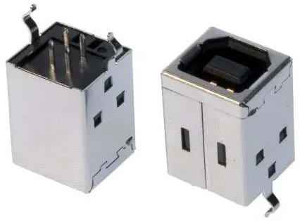 Gniazdo USB 1B typu PORT montażowe pionowe THT