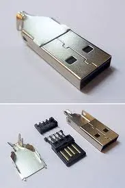 Wtyk USB A montowany na przewód