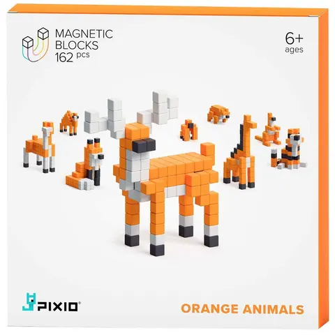 PIXIO Orange Animals (pomarańczowe zwierzątka) - Zestaw magnetyczny