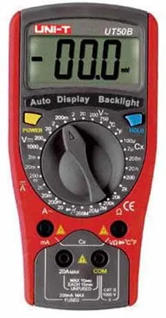 UT50B miernik cyfrowy uniwersalny 1000V, 20A, 200M, 100uF, 20kHz