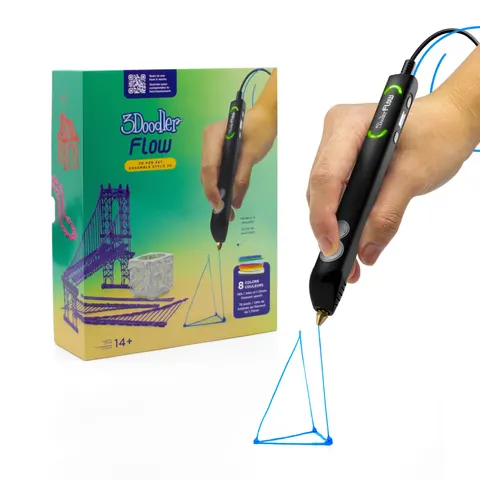 3Doodler FLOW + 8 wkładów PLA i szablon 3D - 3D Pióro