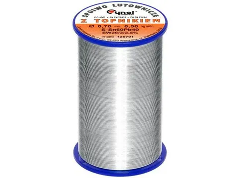 Cyna 1,5mm (szpulka 0,5kg); Sn60%-Pb40%