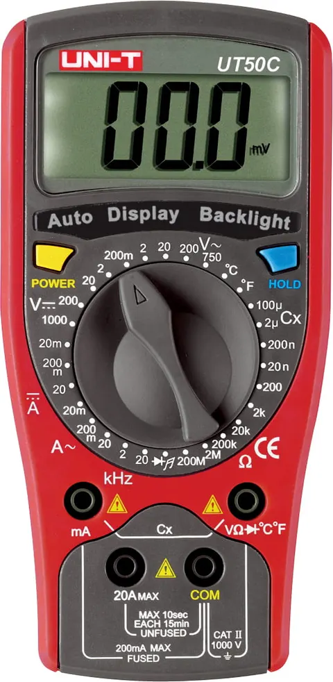 UT50C miernik cyfrowy uniwersalny 1000V, 20A, 200M, 100uF
