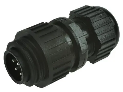 CA6LS wtyk męski montowany na przewód 6+PE; 250V / 10A