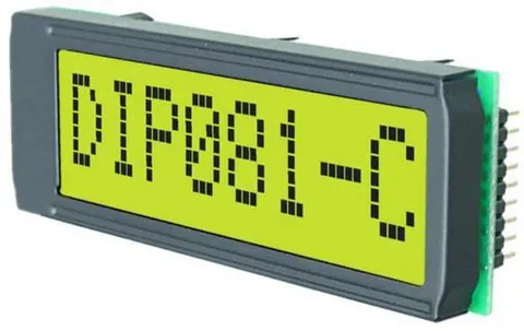 DP 081-CNLED wyświetlacz alfanumeryczny LCD, 1x8 znaków