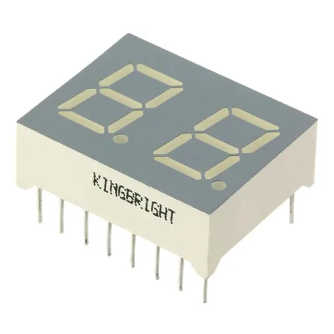 DA04-11SRWA wyświetlacz LED czerwony, 3,6-9mcd, anoda